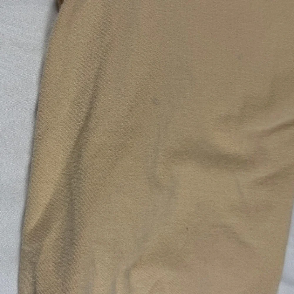 Hollister L Tan Long Sleeve Graphic Tee | Retro Spiral Logo Curved Hem Skater - Picture 8 of 9